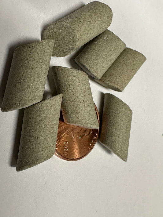 Ceramic Media, Part # C-ACC-30 03 D+, Angle-Cut Cylinder  5/16" x 5/8"