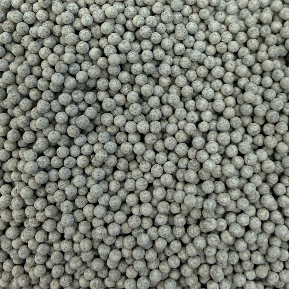Close-up of C-SPH 2mm C precision ceramic media