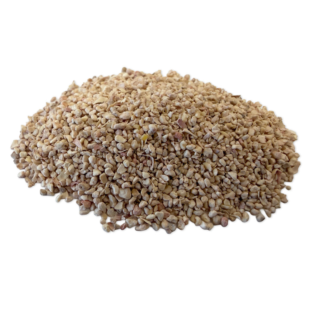 Small pile of D-CC-29 treated corn cob dry media
