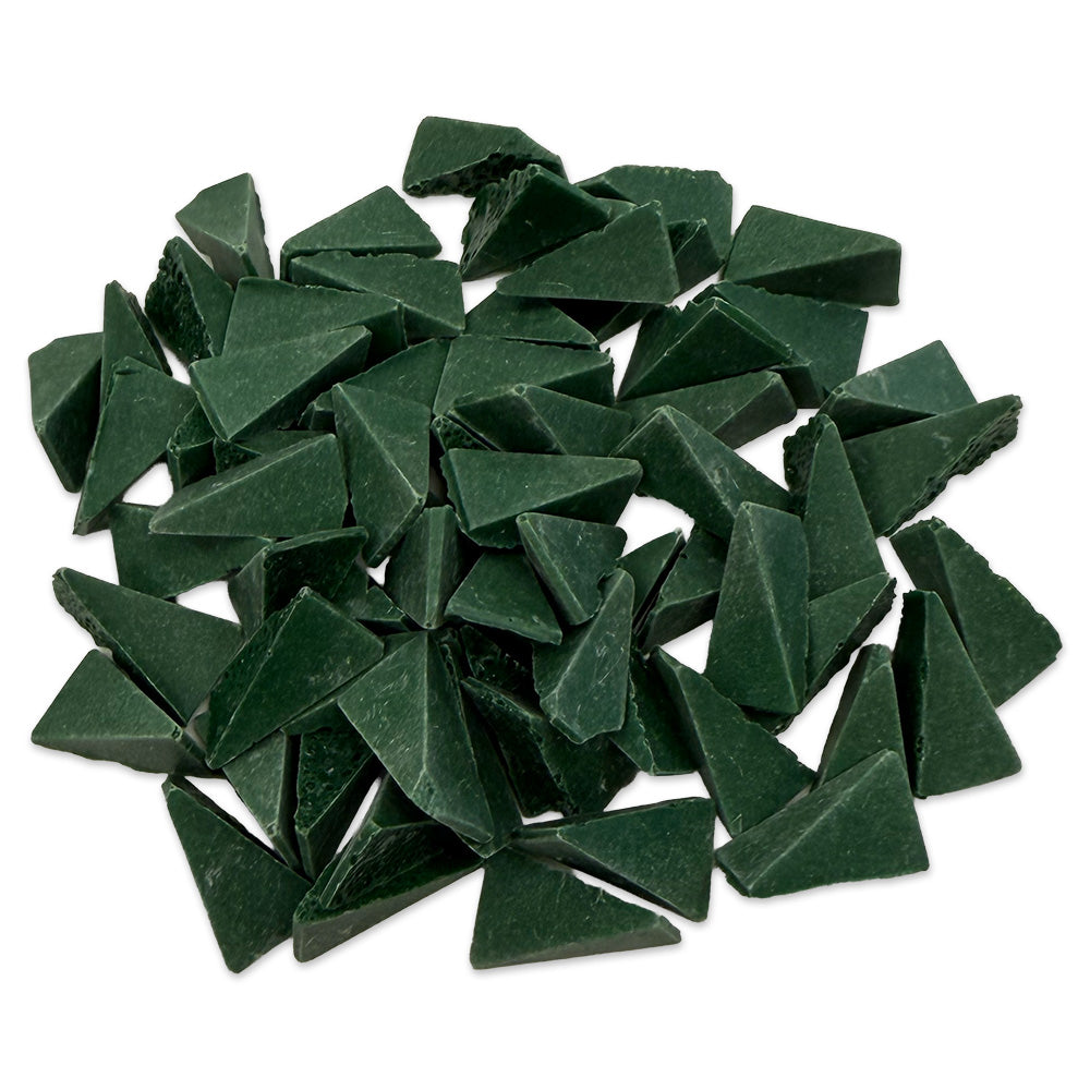Small pile of R-700 WED 01 plastic media, wedge shaped