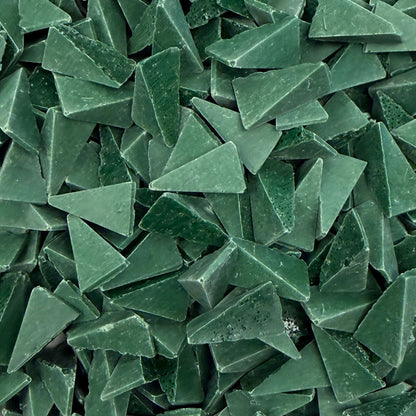 Close-up of R-700 WED 01 plastic media, wedge shaped
