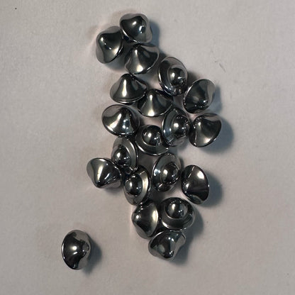 Close-up view SS-BALLCONES 5/32" stainless steel media