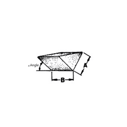 Ceramic Media – Medium Grind Angle Cut Triangle | C-ACT-22 04 C
