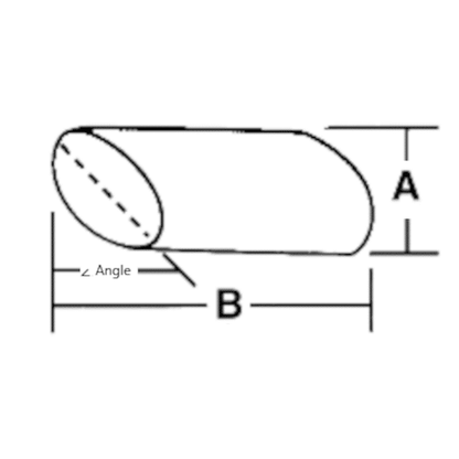 Ceramic Media – Mild Grind Angle Cut Cylinder | C-ACC-45 01 B