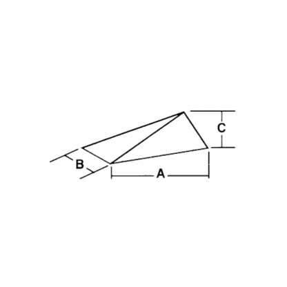 Synthetic Media – Mild Grind Wedge-Bowtie (1" x 3/4") | RUF-7 WED 01
